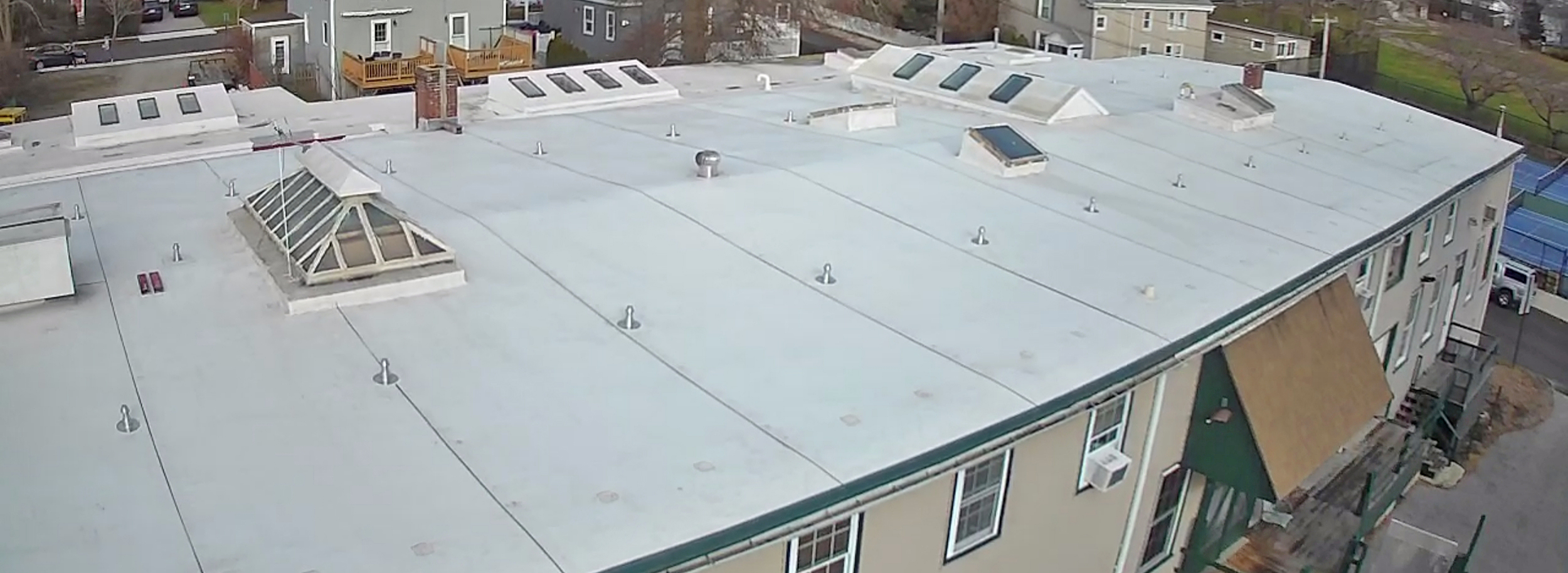 TPO roof material installation by newport construction services